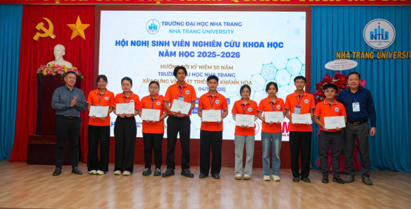 Sinh viên Khoa Nuôi trồng Thủy sản đạt thành tích ấn tượng tại Hội nghị Sinh viên Nghiên cứu khoa học cấp Trường năm học 2025–2026