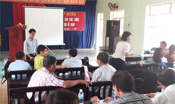 Viện Nuôi trồng Thủy sản tổ chức tập huấn Kỹ thuật sản xuất giống ốc nhảy tại Thành phố Cam Ranh