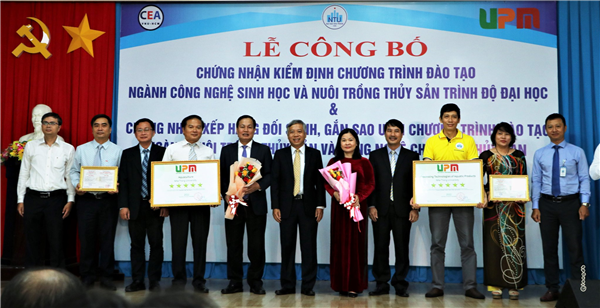 Chương trình đào tạo ngành Nuôi trồng thủy sản của Viện Nuôi trồng Thủy sản –Trường Đại học Nha Trang đạt kiểm định chất lượng và xếp hạng 5 sao