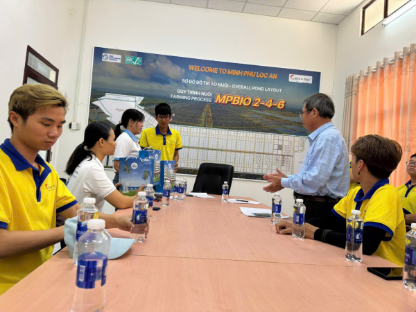Tham quan Farm Nuôi tôm của Công Ty TNHH Nuôi trồng Thủy sản Minh Phú - Lộc An: Trải nghiệm thực tế hữu ích cho sinh viên lớp 65.NTTS-MP