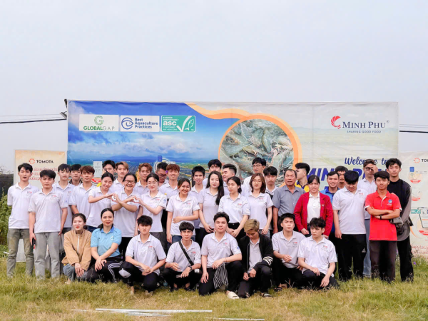 Tham quan Farm Nuôi tôm của Công Ty TNHH Nuôi trồng Thủy sản Minh Phú - Lộc An: Trải nghiệm thực tế hữu ích cho sinh viên lớp 65.NTTS-MP