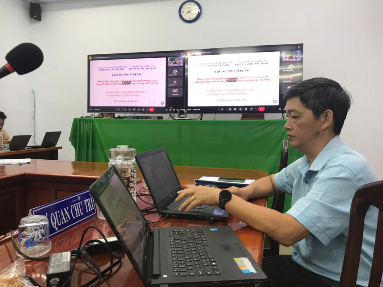 Nghiệm thu đề tài cấp Tỉnh “Đánh giá khả năng phát triển của hàu Thái Bình Dương và xây dựng mô hình nuôi thương phẩm tại vùng cửa sông tỉnh Trà Vinh”