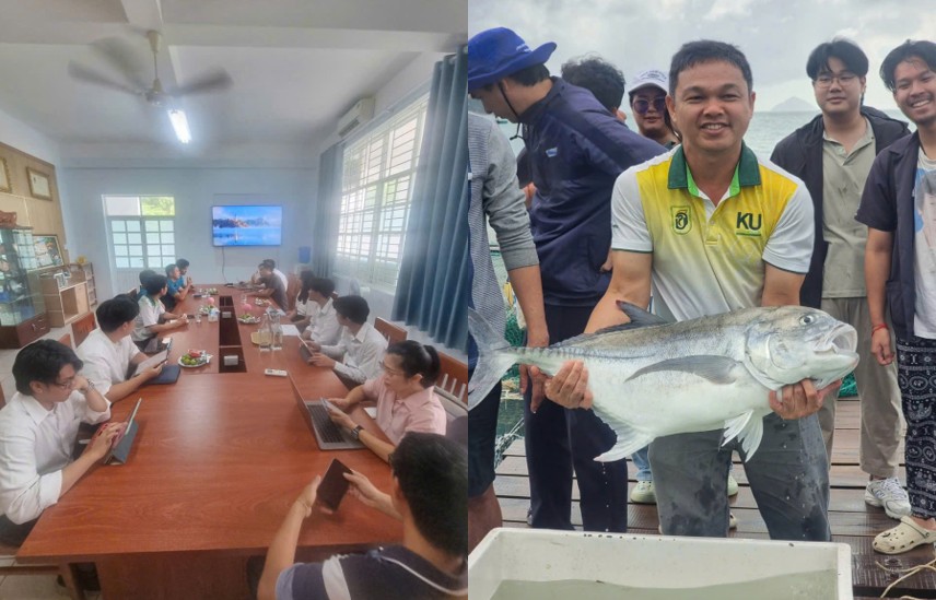 Sinh vi&ecirc;n Trường Đại học Kasesart - Th&aacute;i Lan đến thực tập tại Viện Nu&ocirc;i trồng Thủy sản - Trường Đại học Nha Trang (từ 04/11/2024 - 24/11/2024)